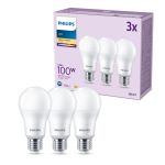 Mehrfachpackung 3x Philips Glühbirne LED E27 Birne Matt 13W 1521lm - 827 