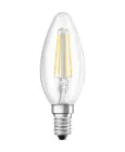 Ledvance Classic LED E14 Kerze Fadenlampe Klar 4W 470lm - 827 | Ersatz für 40W
