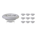 Mehrfachpackung 10x Led-Spot G53 AR111 7.4W 450lm 24D - 930  | Höchste Farbwiedergabe - Dimmbar - Ersatz Für 50W