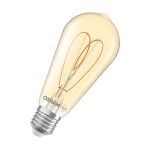 Osram Vintage 1906 LED E27 Edison Filament Dorée 8W 806lm - 922  | Meilleur Rendu De Couleur - Dimmable - Remplacement 60W