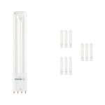 Lot 10x Ledvance Dulux-L LED 8W - 830 Blanc Chaud | 4 Broches - Remplacement 18W