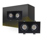 Bright Choice Spot Duo Noir | Diamètre 155x75mm - IP22 - GU10 Fitting