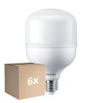 Lot 6x Philips TrueForce LED E27 HPL/HPI/SON G3 Dépolie 30W 4000lm 180D - 840 Blanc Froid | Remplacement 125W