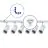 Bright Choice Ensemble complet Rail Monophasé Rail L 1 x 1 Mètre Blanc | incl. 6x Spot + GU10 2700K 3W Dimmable + 1 x 1 Mètre Embout, Connecteur d’Alimentation et L -Connecteur