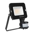 Ledvance Projecteur LED Compact Noir 20W 2000lm 100D - 840  | IP65 - Symétrique - Détecteur de mouvement et de lumière