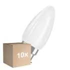 Lot 10x Osram Parathom Classic LED B22d Bougie Filament Dépolie 4.8W 470lm - 827 Blanc Très Chaud | Dimmable - Remplacement 40W