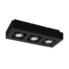Eglo Plafond Spot Mendoza Échantillon Noir 14.1W 1035lm - 830  | Dimmable - Convient pour GU10