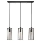 Eglo Suspension Luminaire Roccamena Noir, Cuivre | Convient pour 3x E27