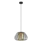 Eglo Suspension Luminaire Encinitos Noir, Dorée | Convient pour E27