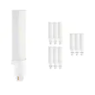 Lot 10x PL-C LED 5.2W 650lm - 830 Blanc Chaud | 2 Broches - Remplacement 18W